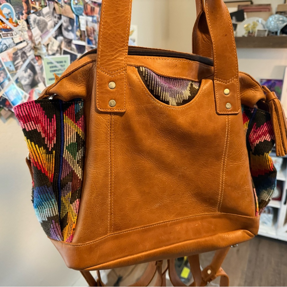 Maria's Artisan Shop Rainbow Huipil & Leather CDB